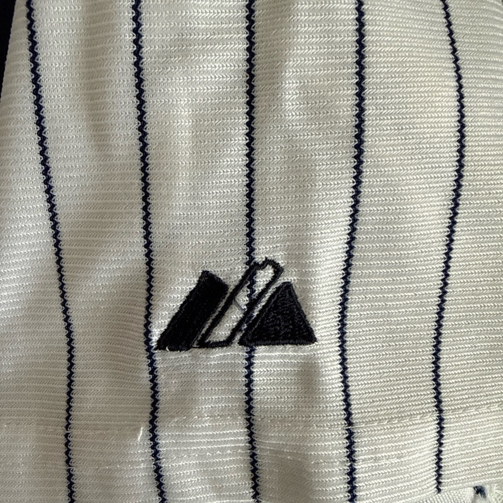 Majestic White and Black Pinstripe Jersey - Picture 5 of 6